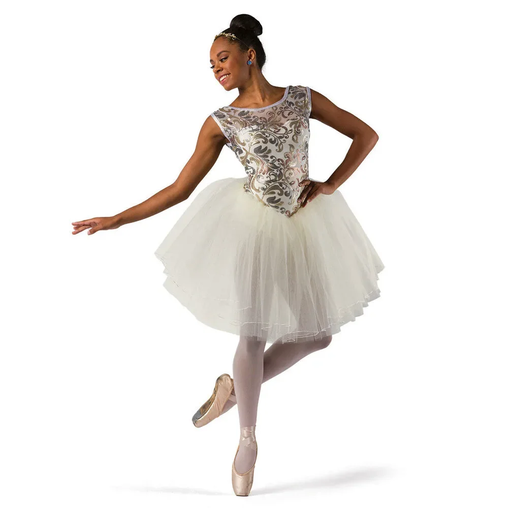 Pre-Owned Dance Costume Wish Come True 2V2476 Medium Child Ivory Tutu Ballet Se